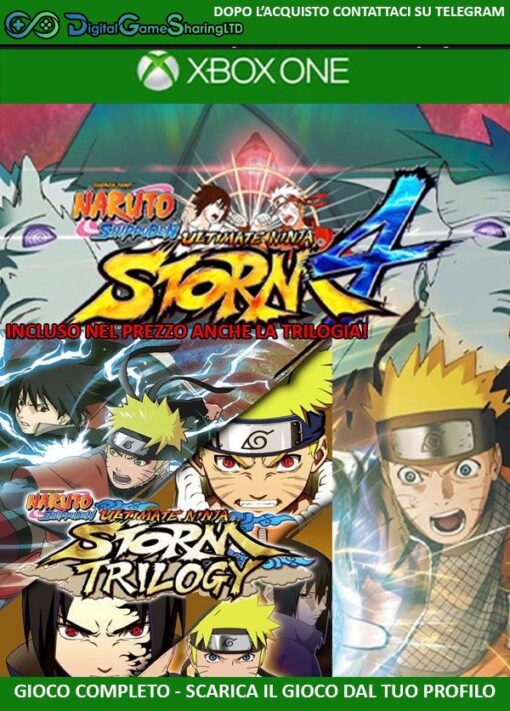 NARUTO SHIPPUDEN: Ultimate Ninja STORM TRILOGY + 4 Road to Boruto | Account Xbox One | Series X/S [NO CODICE] DigitalGameSharing LTD