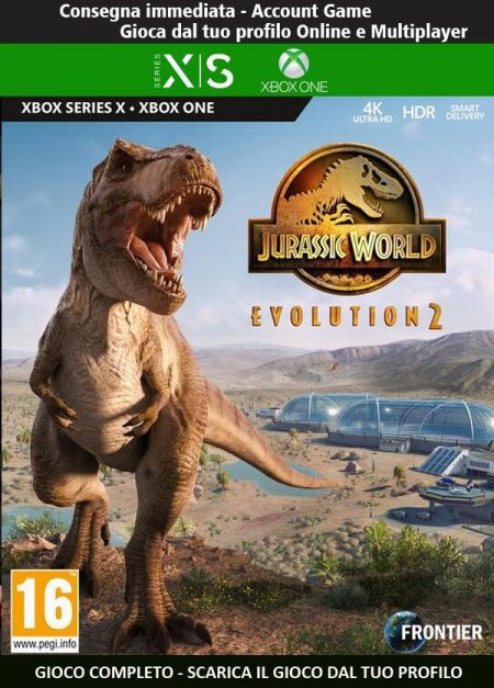 Jurassic World Evolution 2 | Account Xbox One | Series X/S [NO CODICE] DigitalGameSharing LTD