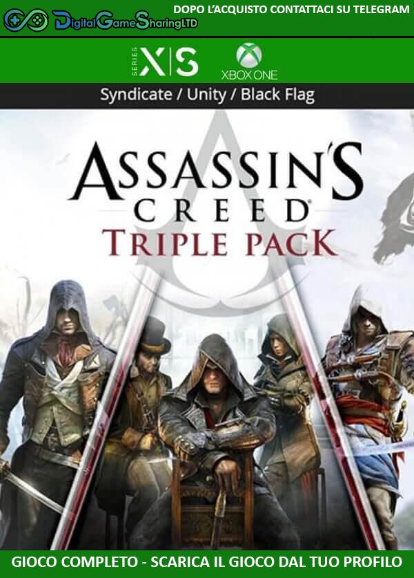 Assassin's Creed Triple Pack Black Flag - Unity - Syndicate | Account Xbox One | Series X/S [NO CODICE] DigitalGameSharing LTD