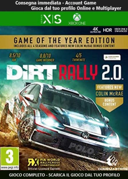 DiRT Rally 2.0 - Game of the Year Edition | Account Xbox One | Series X/S [NO CODICE] DigitalGameSharing LTD