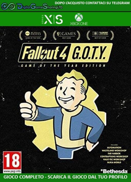Fallout 4 Game Of The Year | Account Xbox One | Series X/S [NO CODICE] DigitalGameSharing LTD
