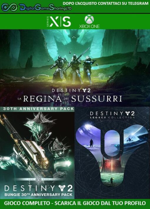 Destiny 2 La Regina Dei Sussurri - Collezione Storica - 30 anni di Bungie - L'eclissi | Account Xbox One | Series X/S [NO CODICE] DigitalGameSharing LTD
