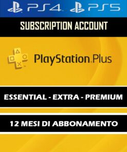 Abbonamento PlayStation Plus Essential - Extra - Premium 11 o 12 Mesi Account PS4-PS5 [NO CODICE]