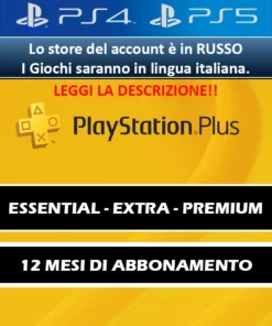 [STORE RUSSO]Abbonamento PlayStation Plus Essential - Extra - Premium 9/12 Mesi Account PS4-PS5 [NO CODICE]
